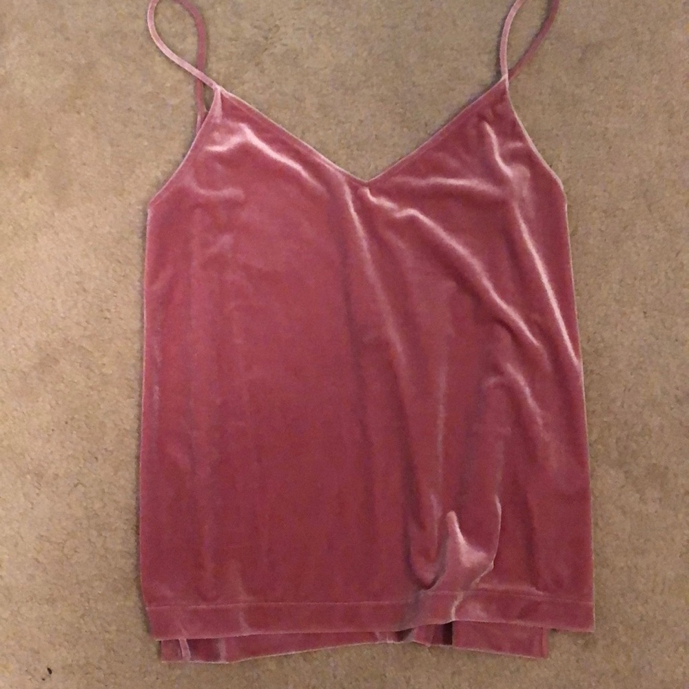 Rag and Bone pink velvet camisole